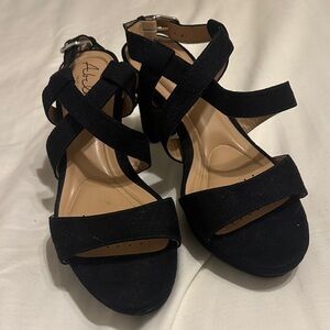 Abella Elegant Black Strappy Heels